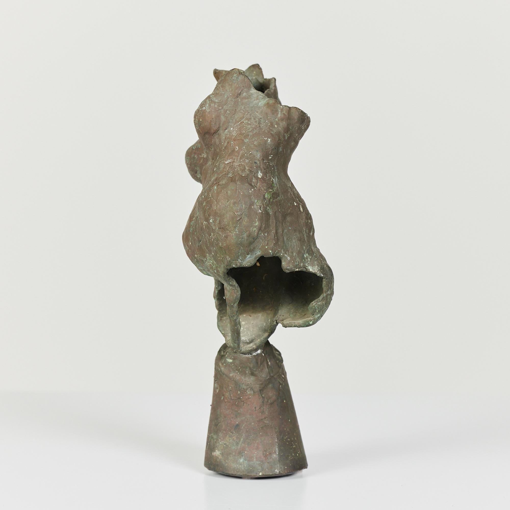 Unknown Patinated Bronze Bust Sculpture