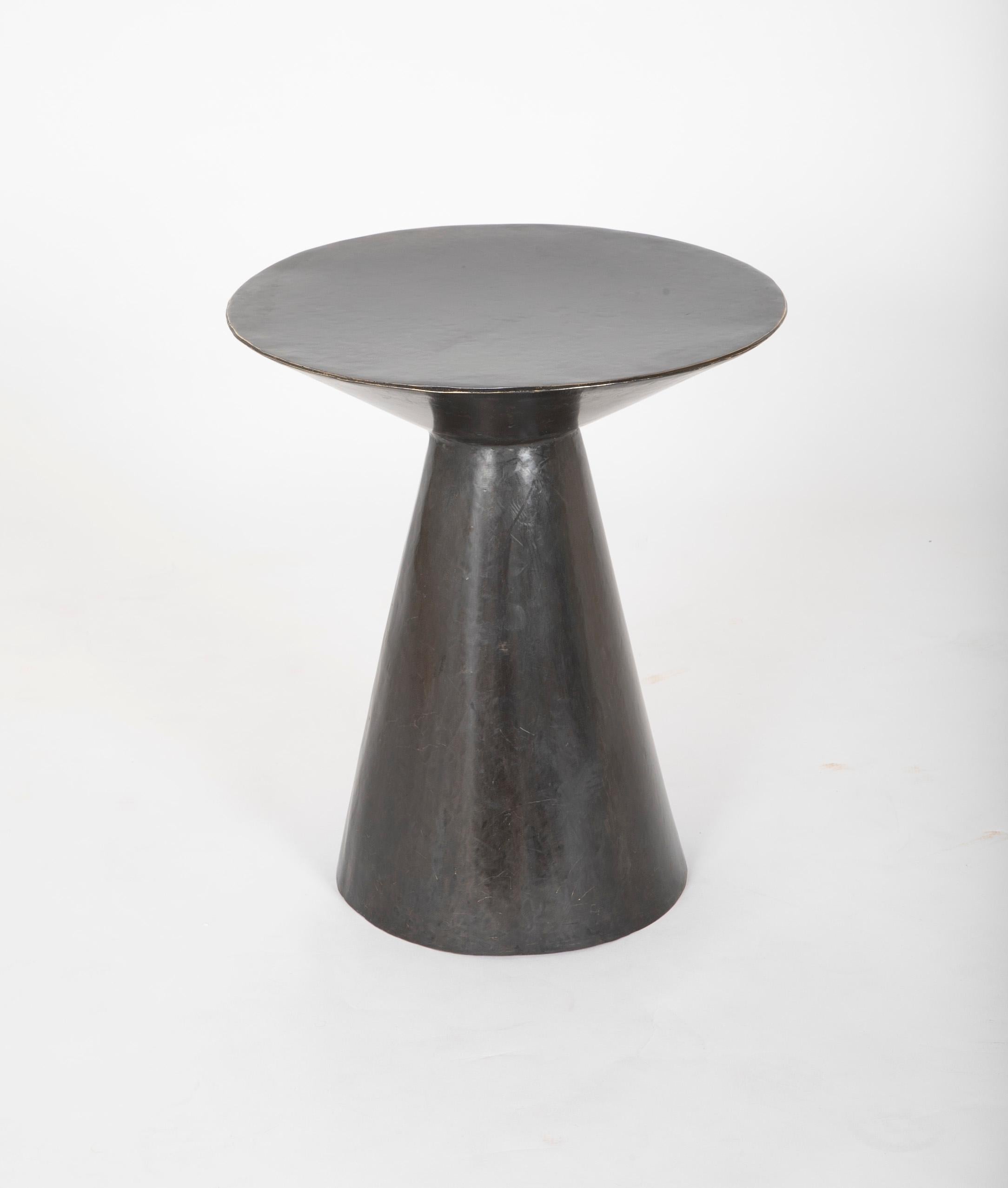 Patinated Bronze Conical side Tables Sold Individually 6