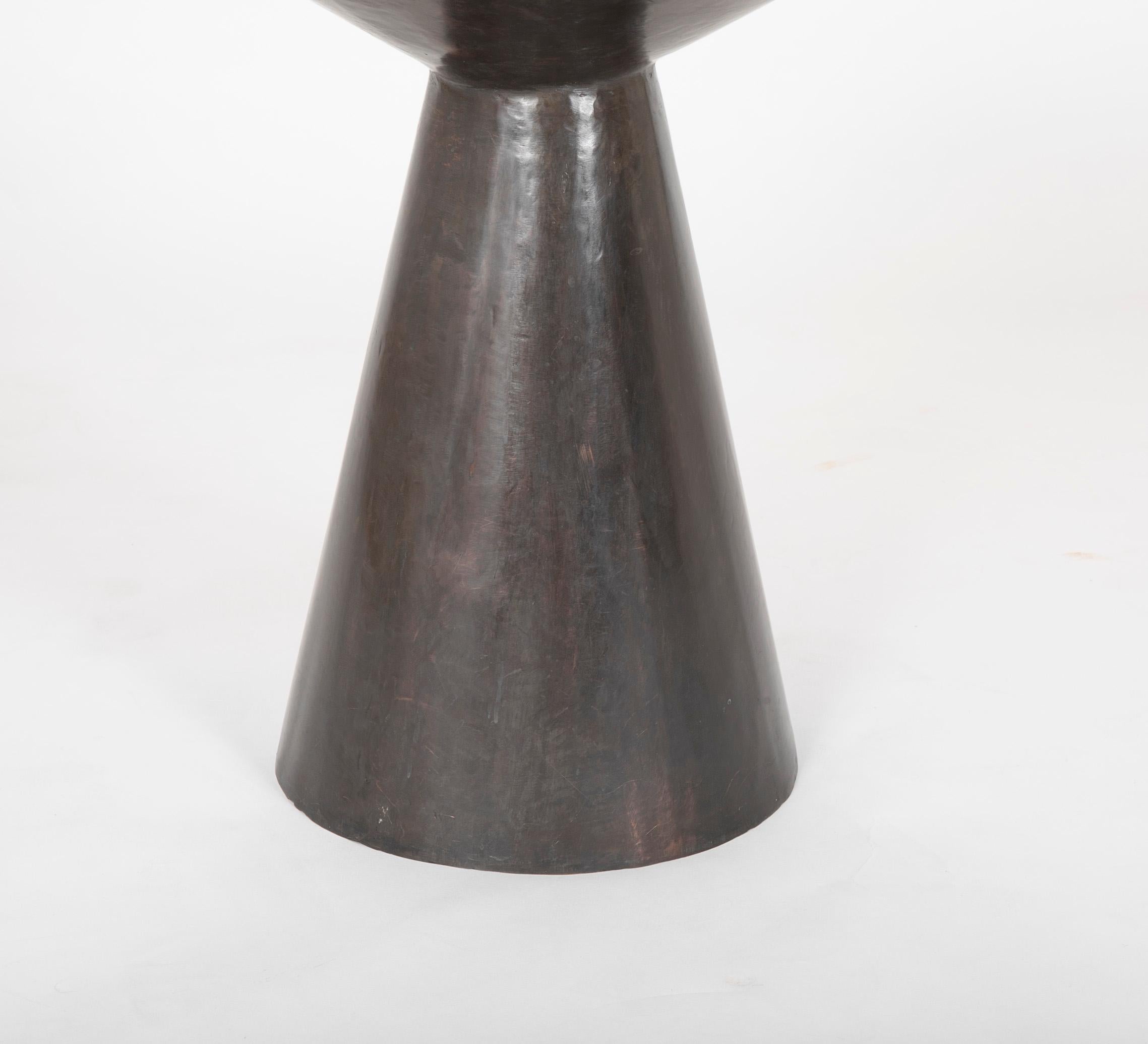 Patinated Bronze Conical side Tables Sold Individually 1