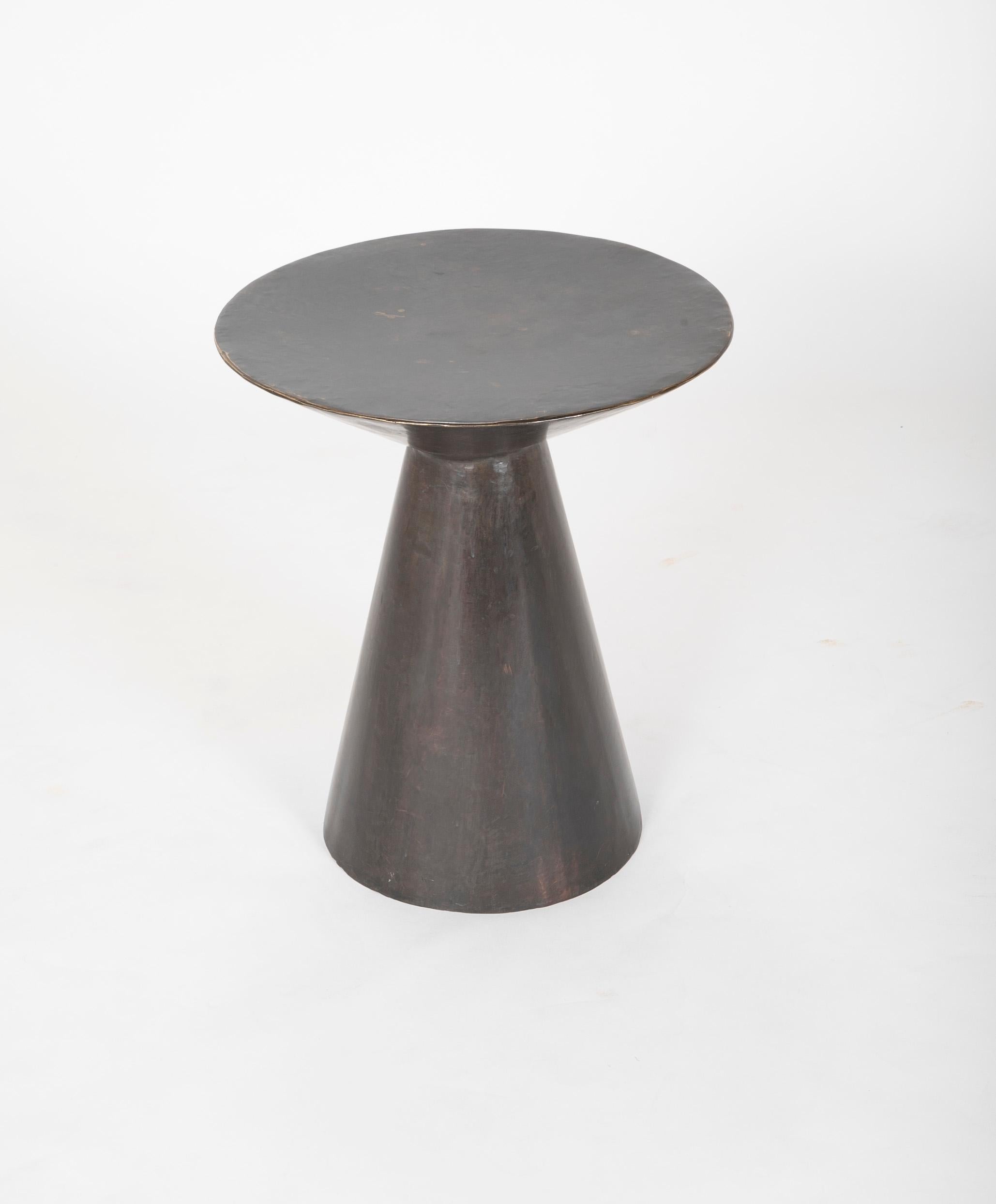 Patinated Bronze Conical side Tables Sold Individually 2
