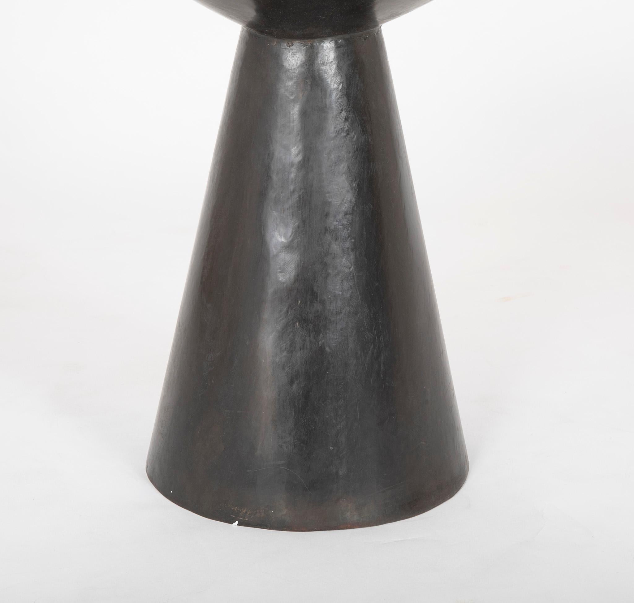 Patinated Bronze Conical side Tables Sold Individually 3