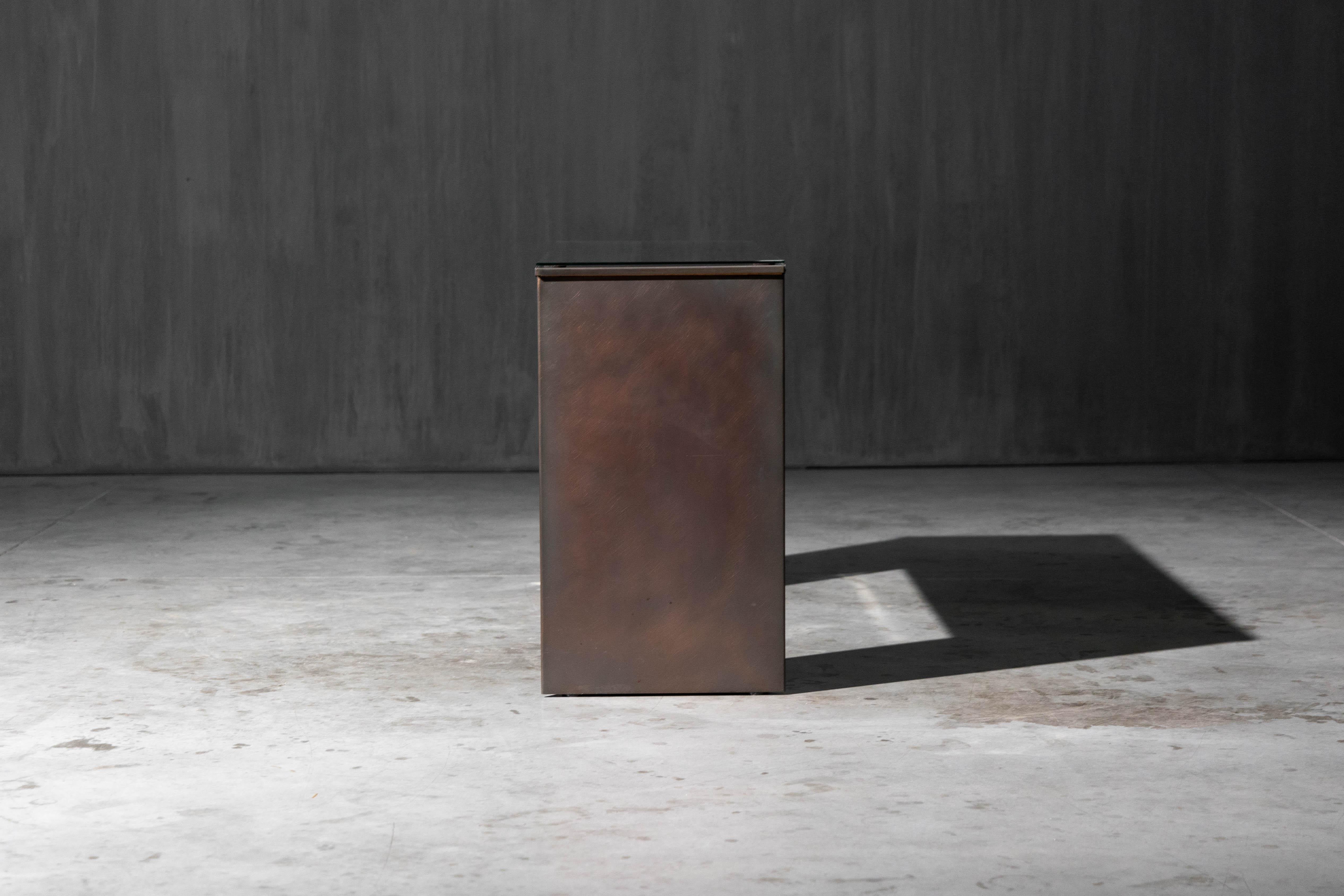 Tavolo consolle in bronzo patinato di Belgochrom, Belgio, anni '70 in vendita 4