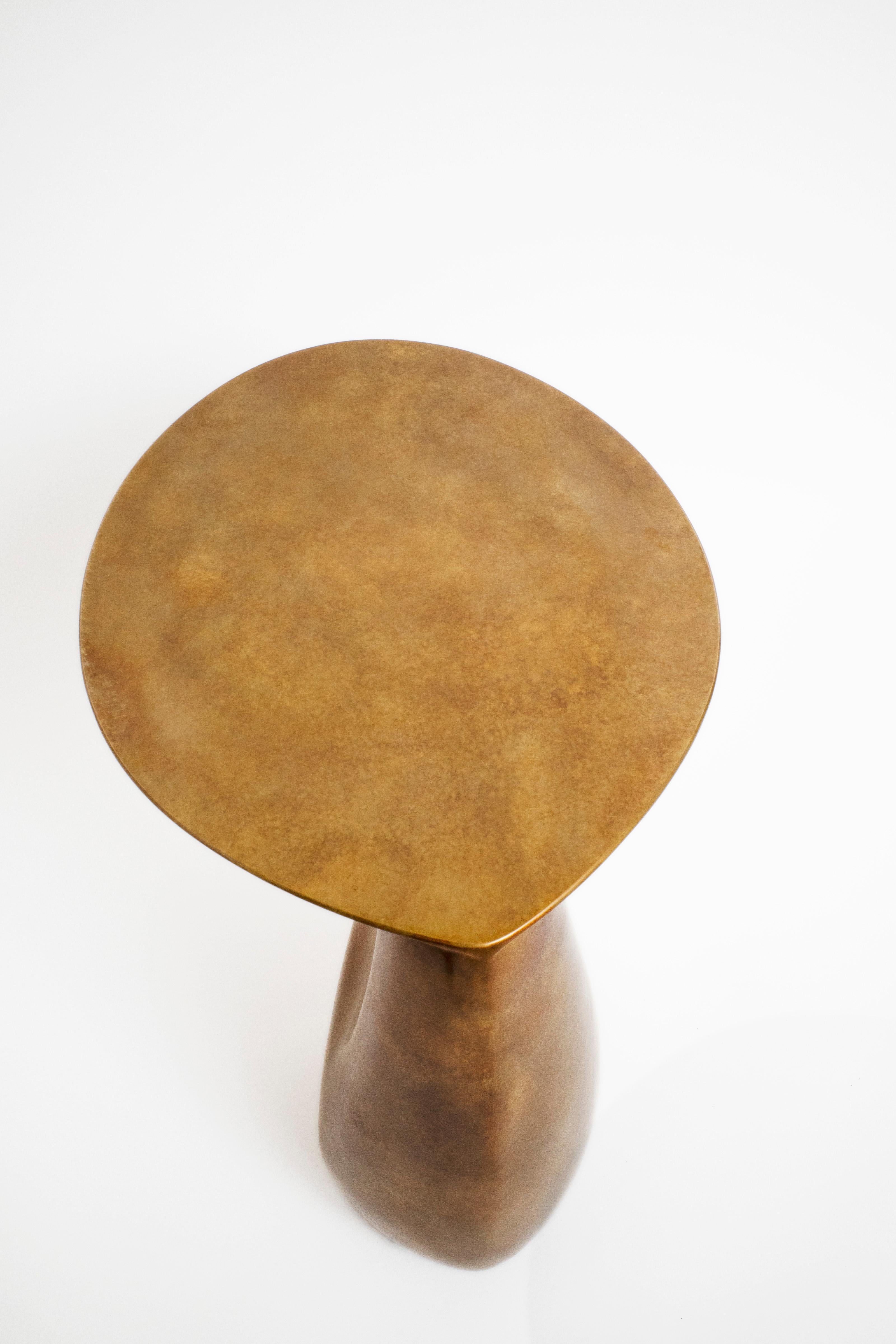 Contemporary Patinated Bronze Dionis Side Table by Konekt Furniture