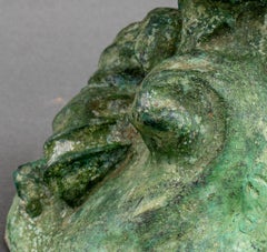 Patinated Bronze Dolphin Fountain, 20th C.