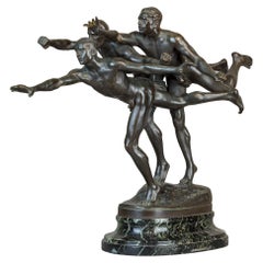 Antique Patinated Bronze Figural Group Sculpture by Alfred Boucher