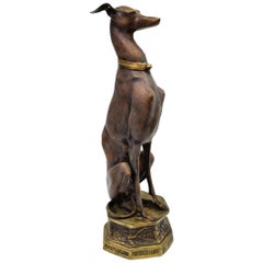 Patinated Bronze Figural Sculpture of Dog