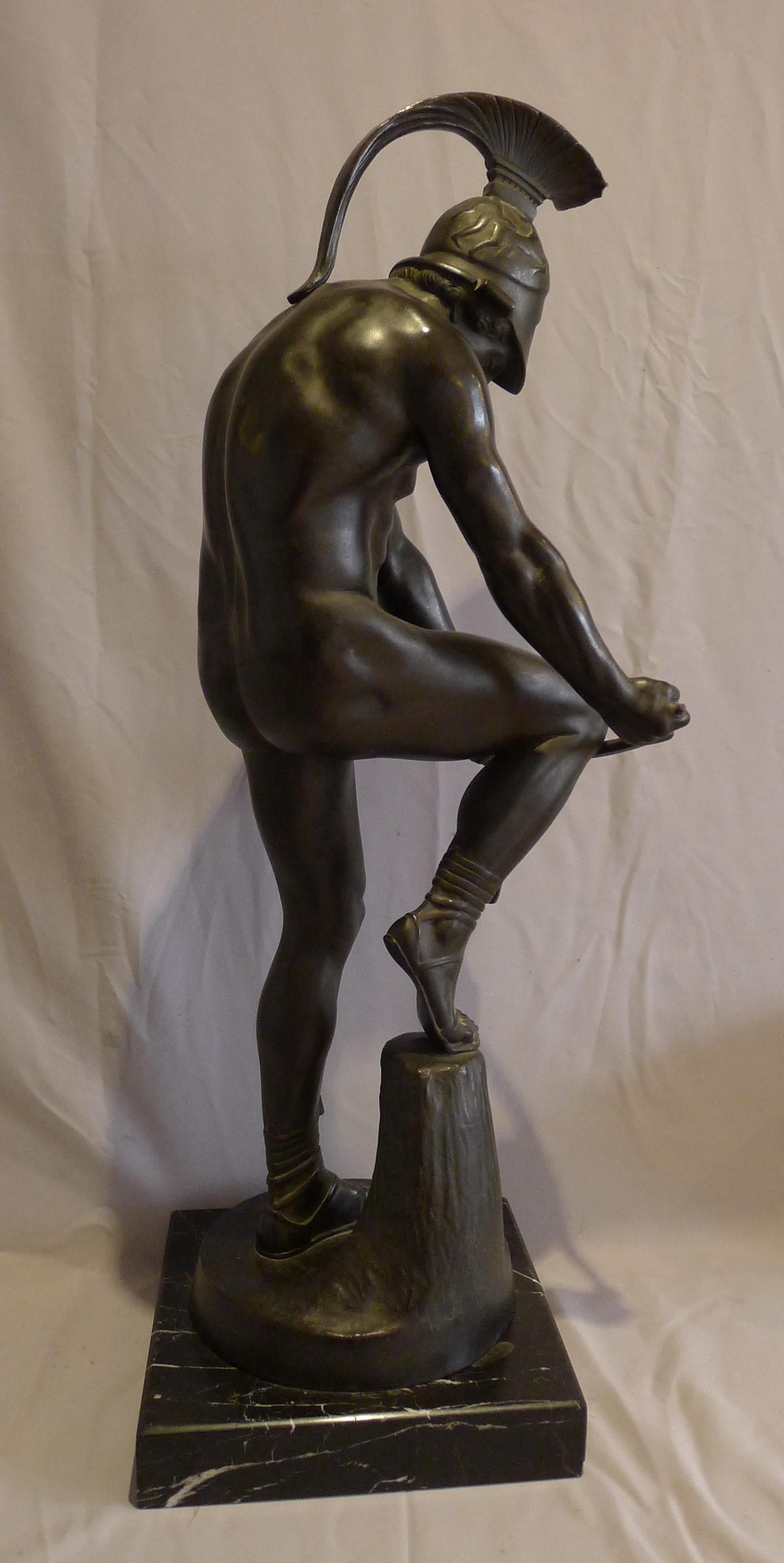 Patinated Bronze Figure of a Classical Soldier by Wilhelm Posoreck 4