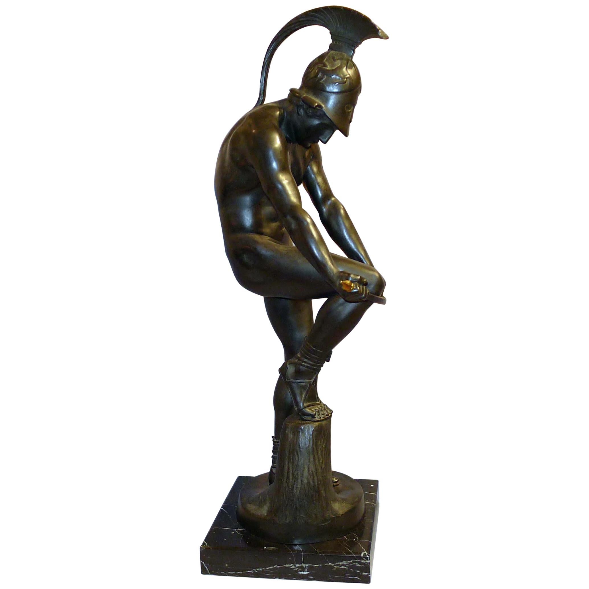 Patinated Bronze Figure of a Classical Soldier by Wilhelm Posoreck
