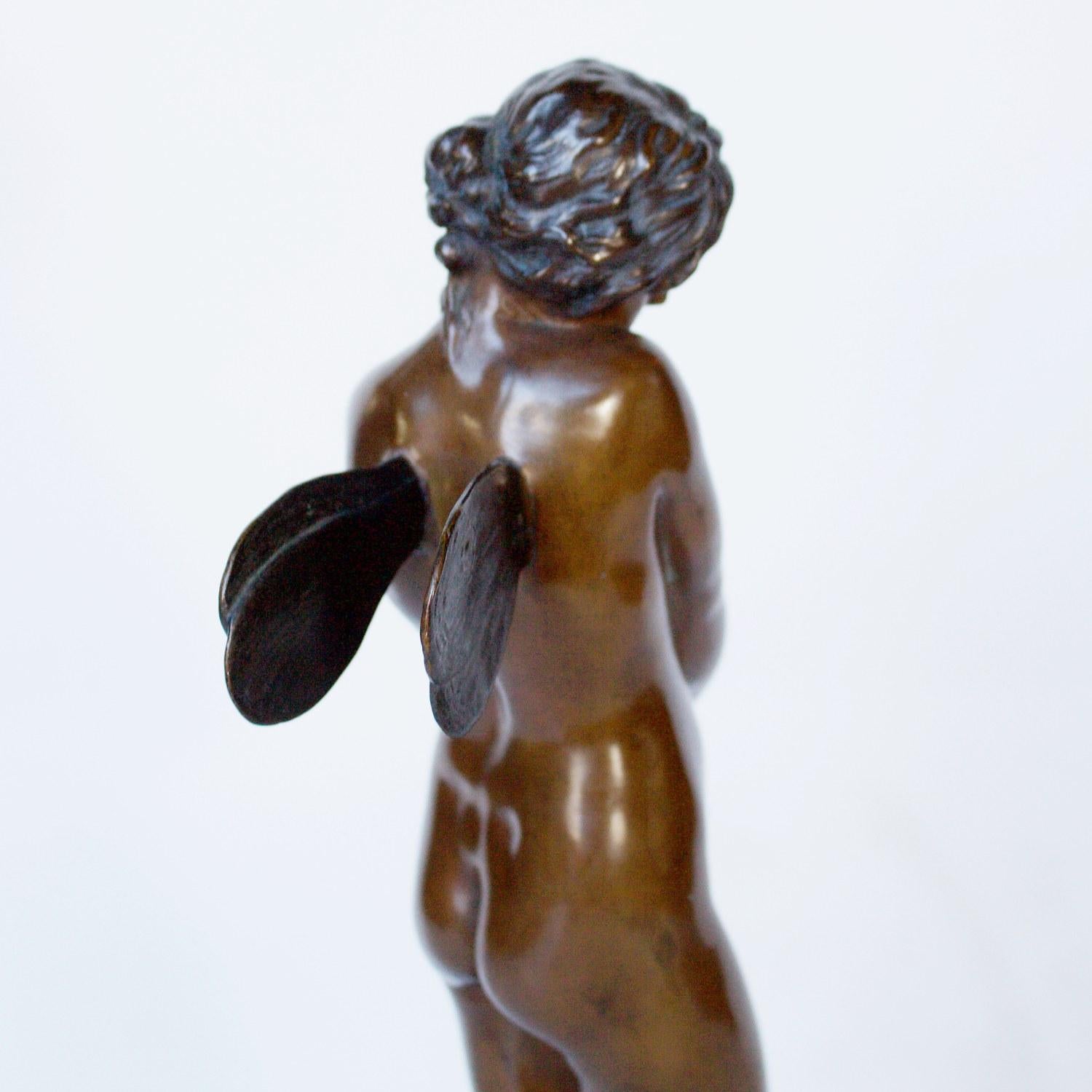 Patinated Bronze Figure of a Winged Nymph by Gustav Heinrich Eberlein circa 1900 In Good Condition In Forest Row, East Sussex