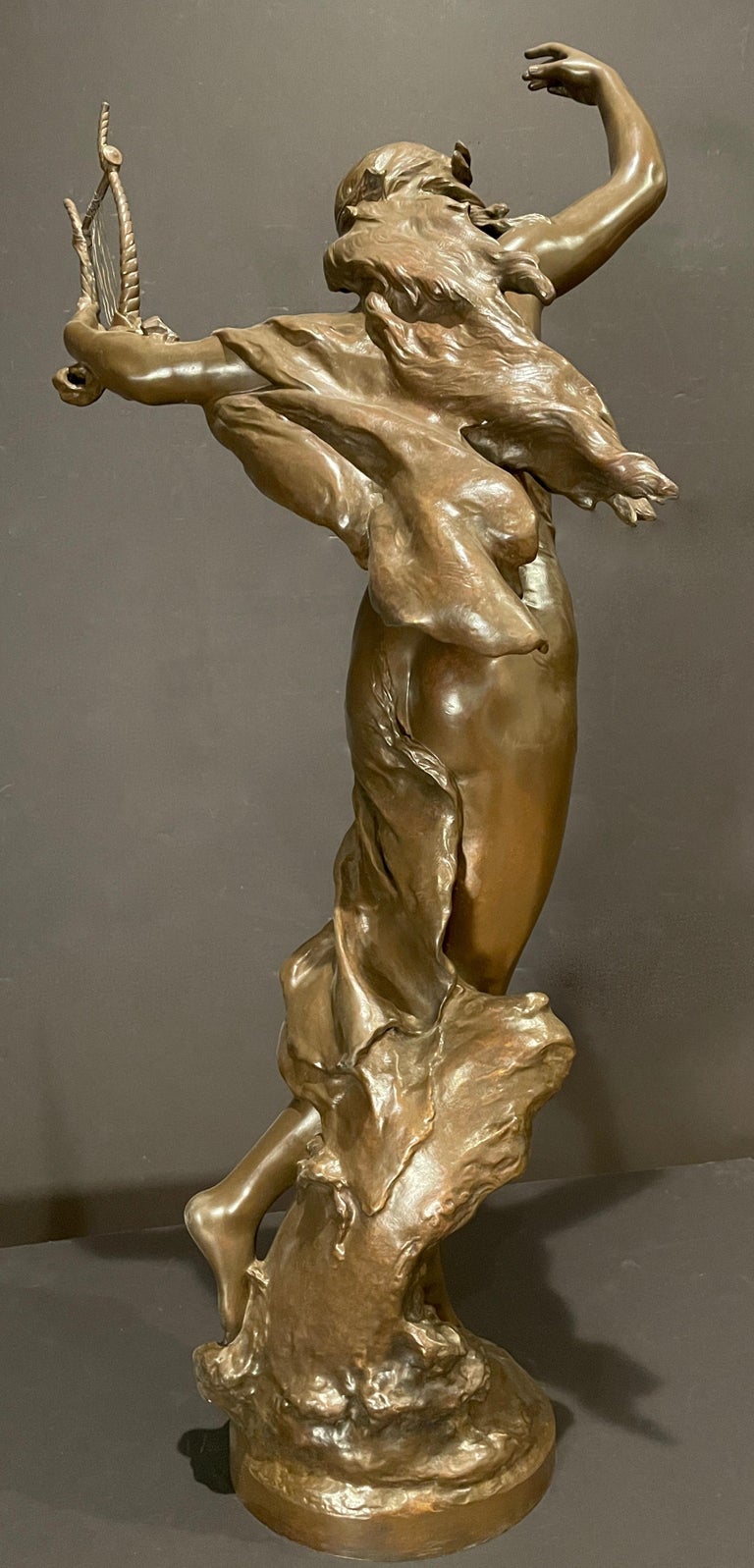 Sculpture Bronze Danseuse Tutu 39cm - Art Nouveau, Figurine élégante Pour Déco