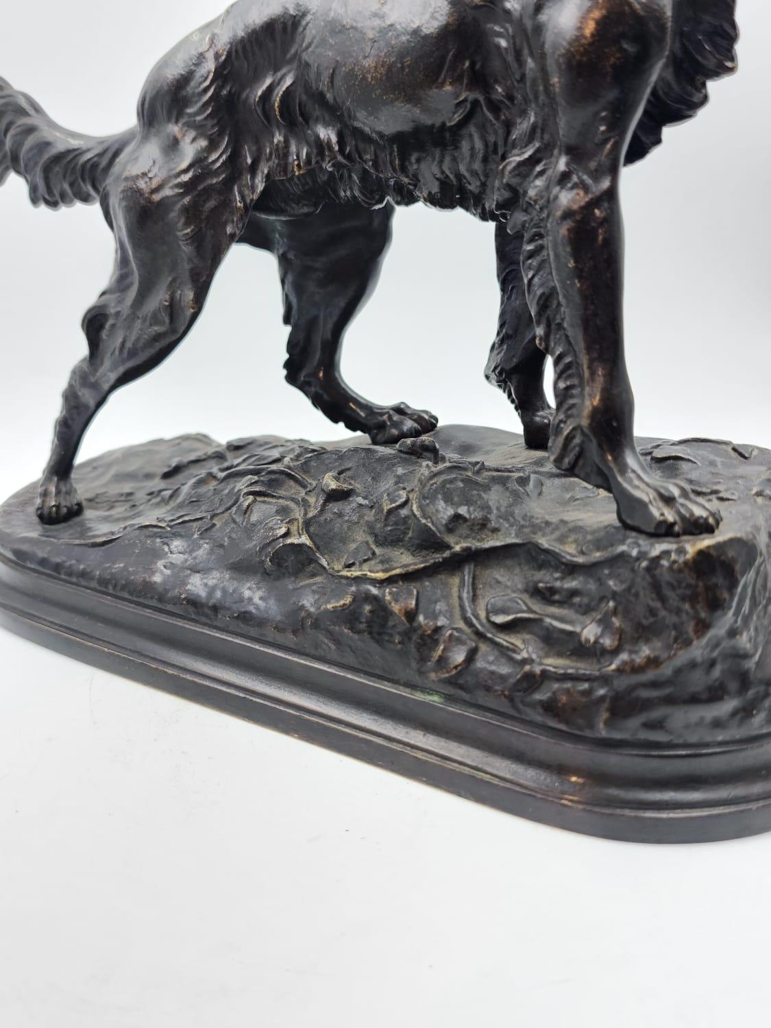 Patinated bronze figure of Spanish Cocker signed Jules Moigniez, 19th Century For Sale 1