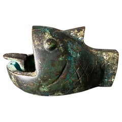Patinated Bronze Fish Ashtray, circa 1955