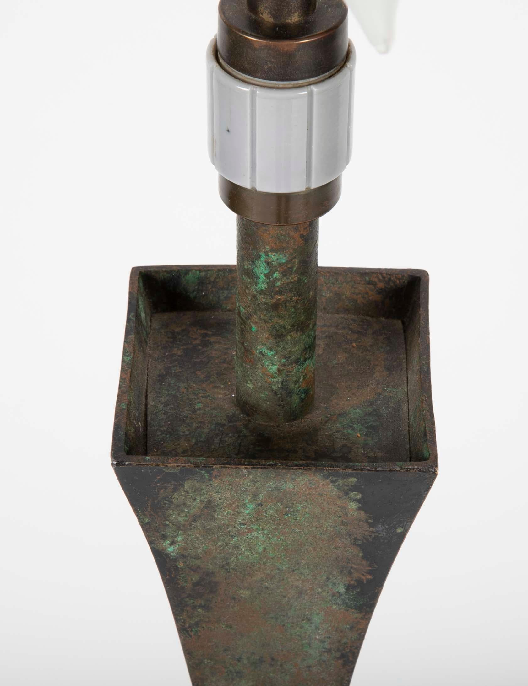 Patinated Bronze for Lamp by Stuart Ross James for Hansen 4