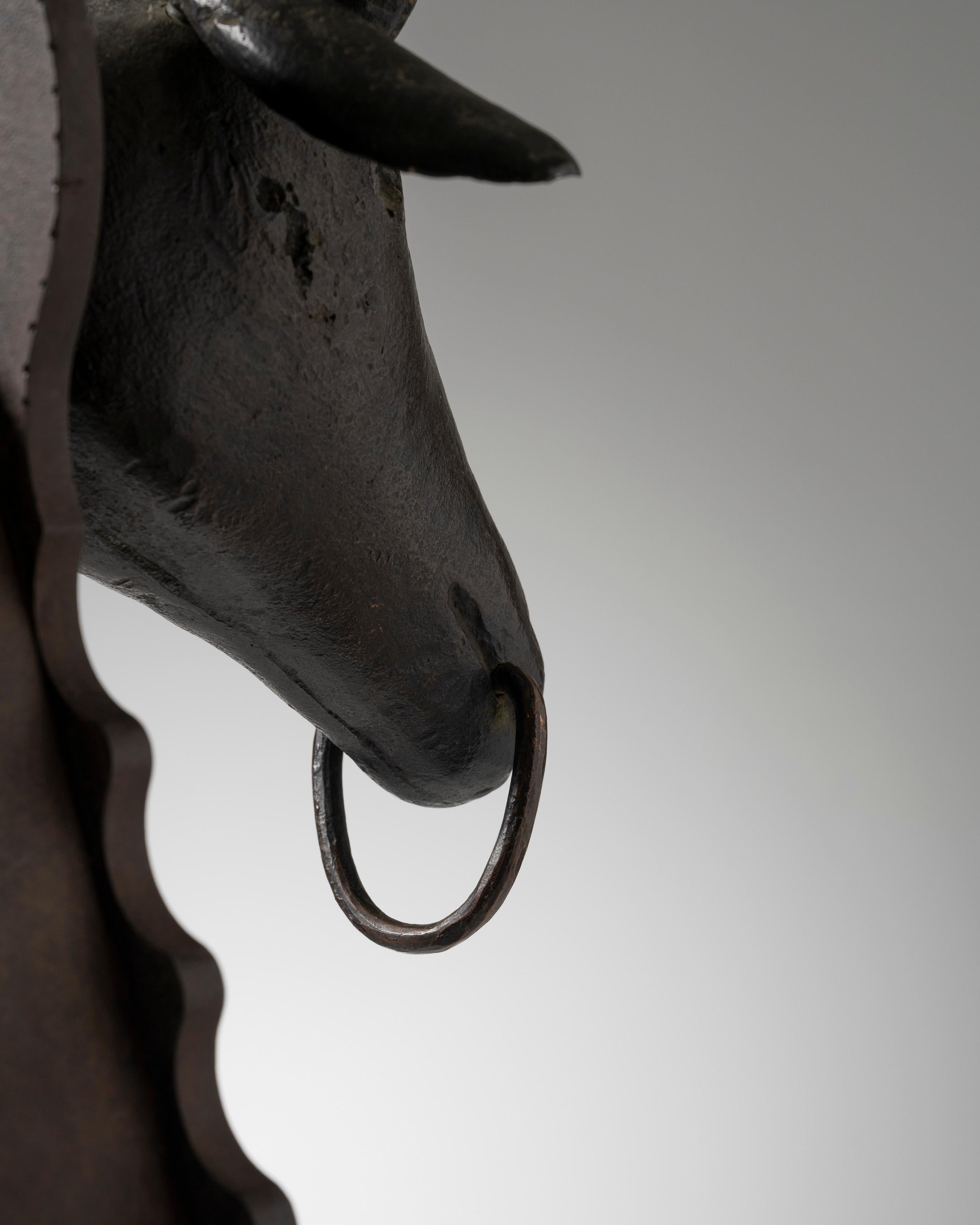 Scultura di testa di capra in bronzo patinato, anni '20. in vendita 6