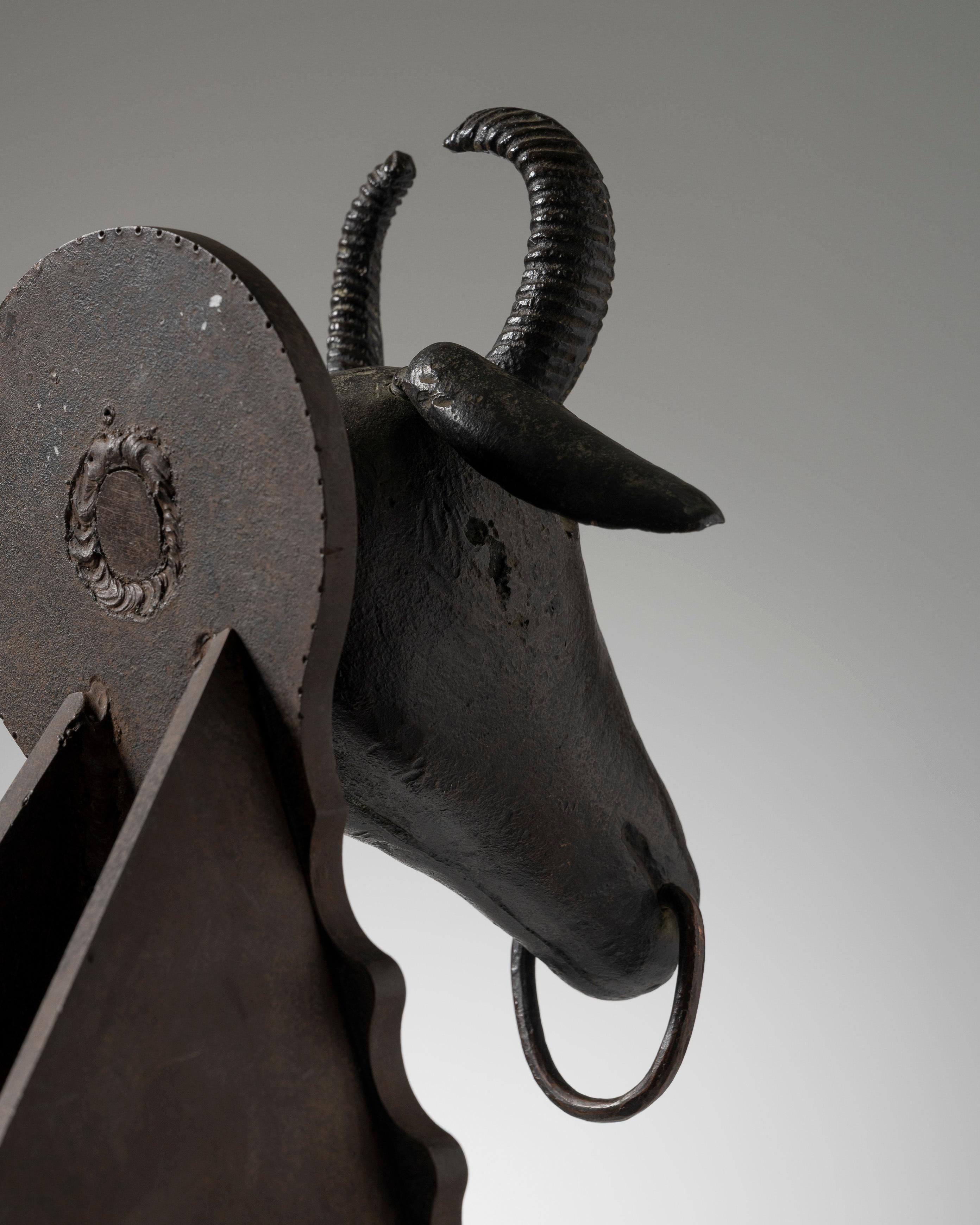 Scultura di testa di capra in bronzo patinato, anni '20. in vendita 7