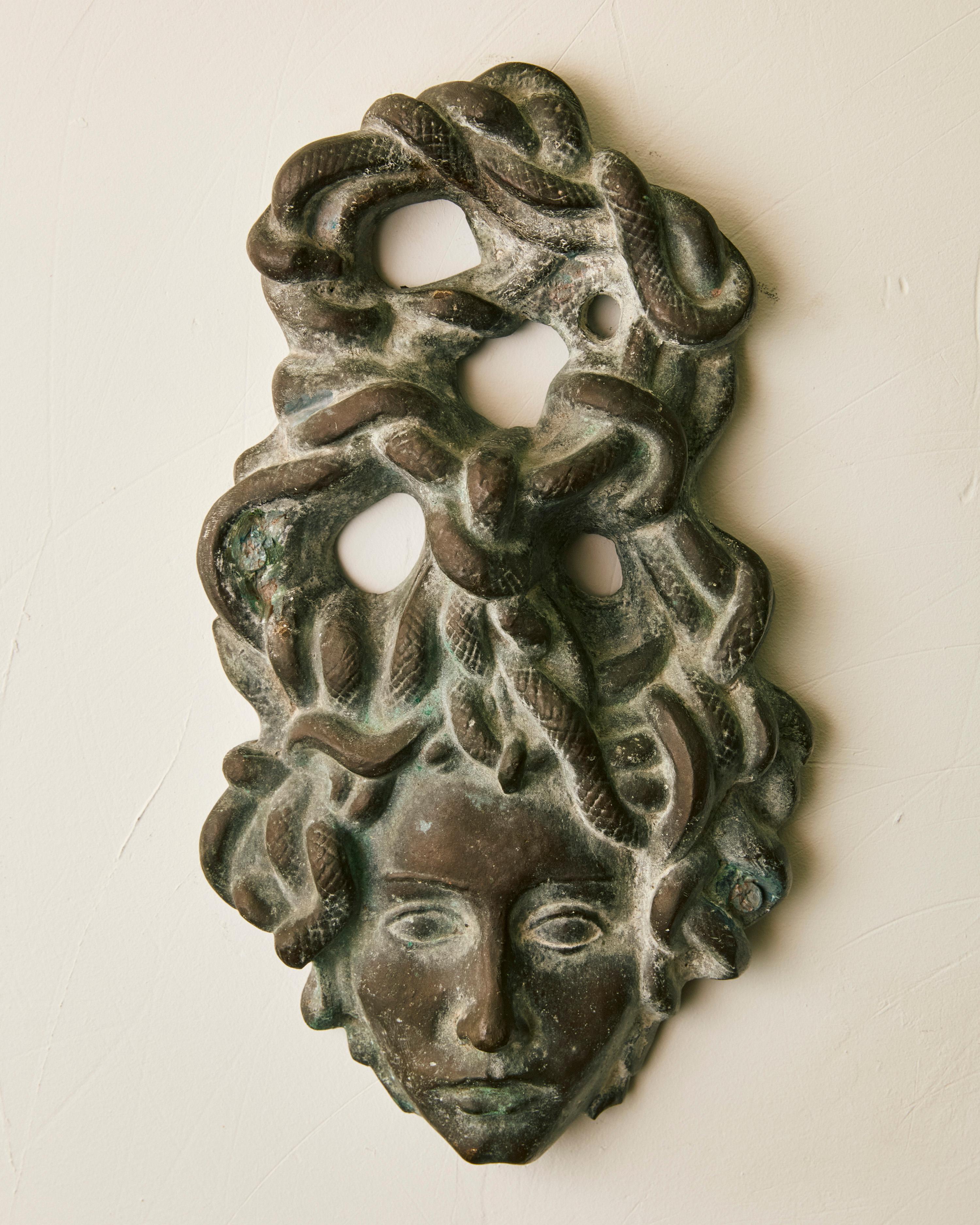 Andre Arbus (1903-1969) & Vadim Androusov (1895-1975) Gorgon head in patinated bronze.