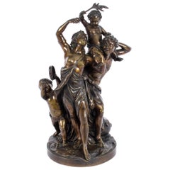 Patinated Bronze Group Sculpture of "The Triumph of Bacchus" 19th Century