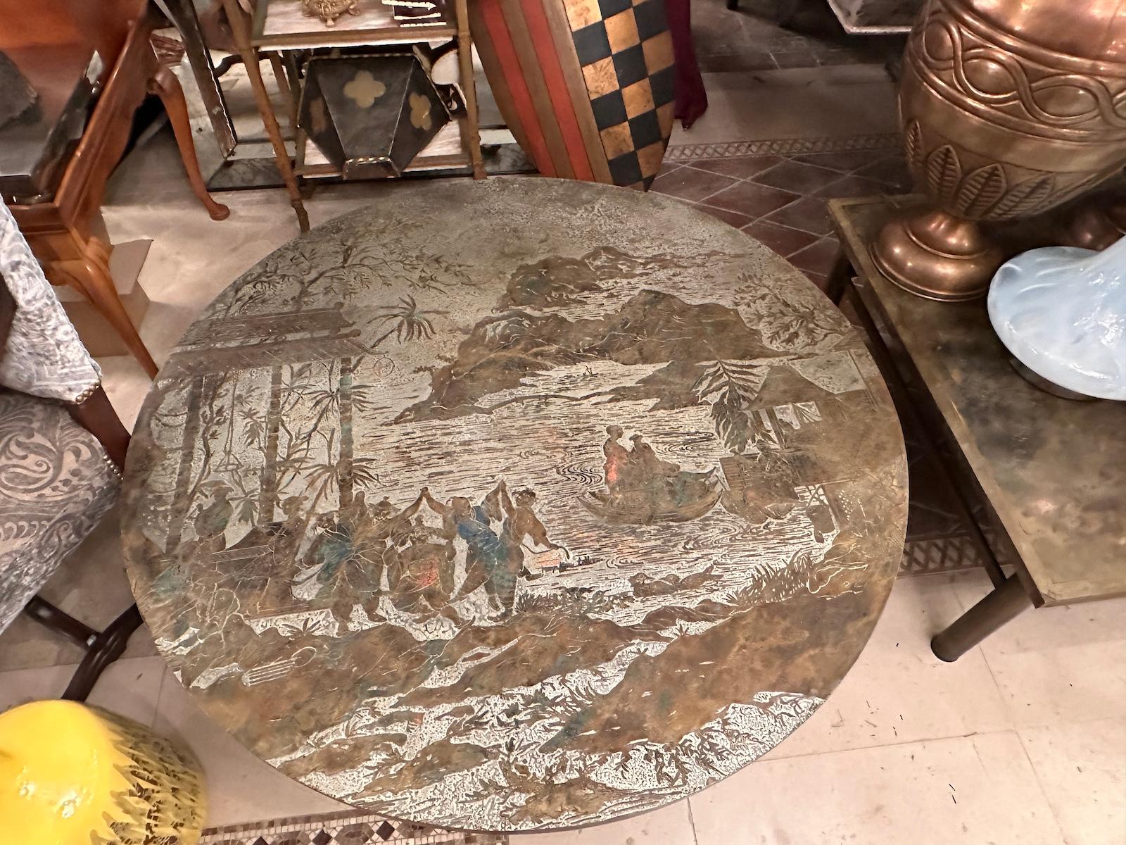 Table basse Laverne en bronze patiné en vente 3