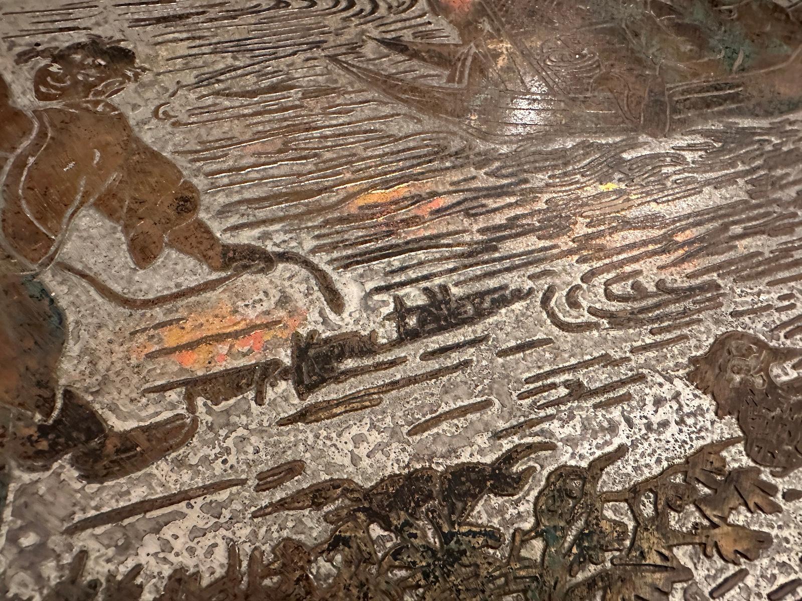Milieu du XXe siècle Table basse Laverne en bronze patiné en vente