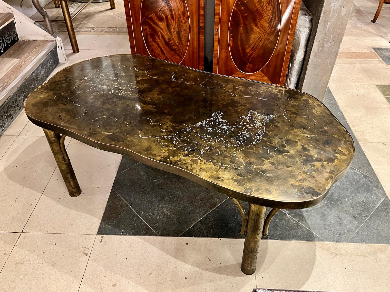 American Patinated Bronze La Verne Table
