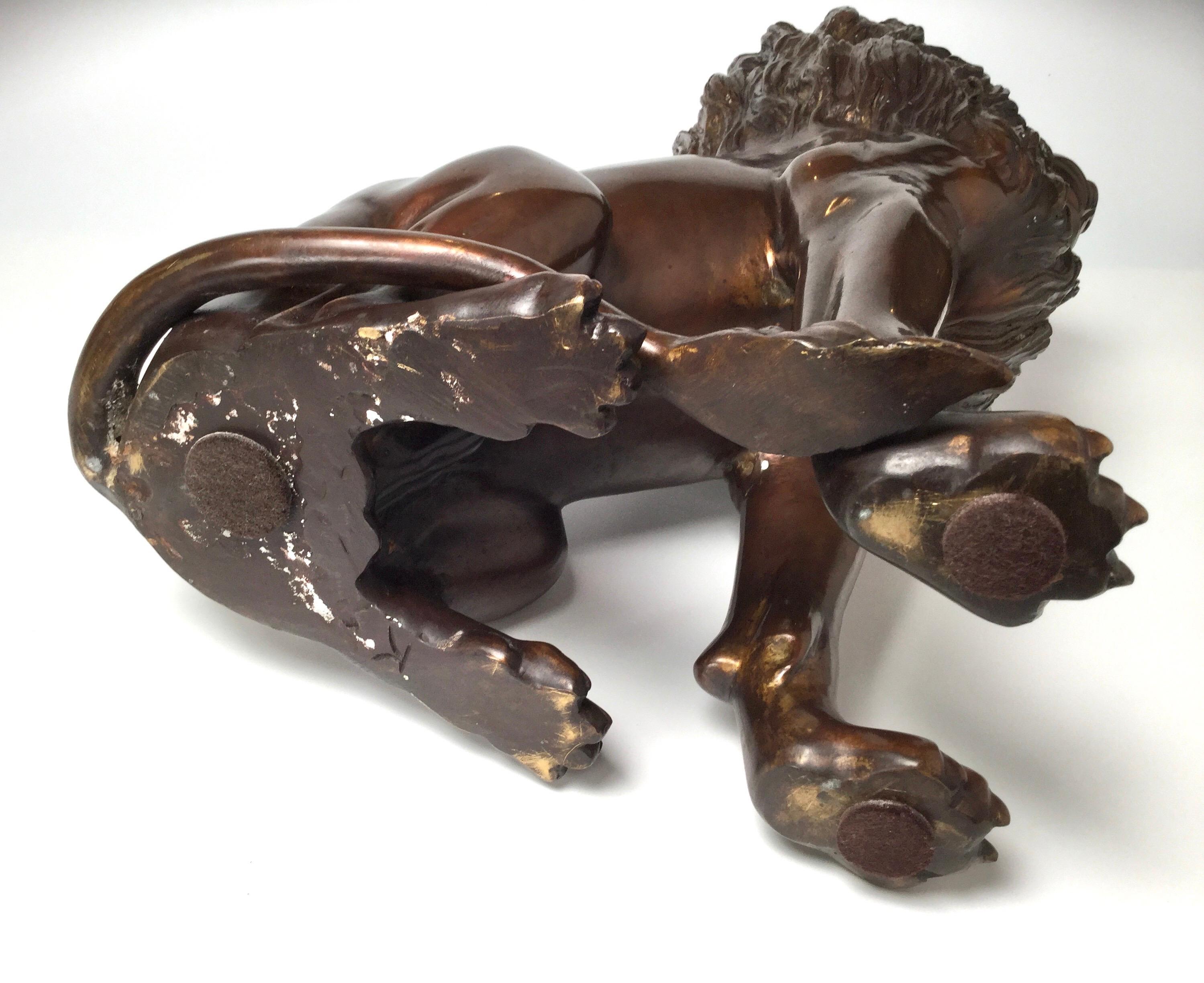 Patinated Bronze Lion Sculpture 4