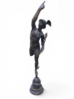 Patinated Bronze Mercury after Giambologna, Naples, Italy, 1950s