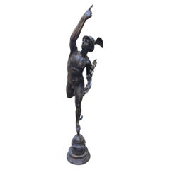 Patinated Bronze Mercury after Giambologna, Naples, Italy, 1950s