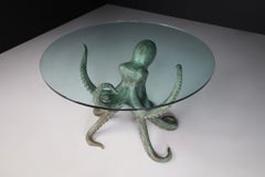 Patinated Bronze Octopus Table or Sculpture, 1970s Italy