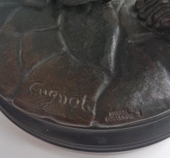 Patinated Bronze of a Gladiator and Jupiter Signed Cugnot