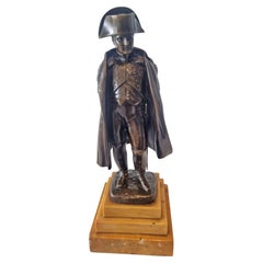 Patinated Bronze Of Napoleon on Sienna Marble base by Jean-Jacques Pradier