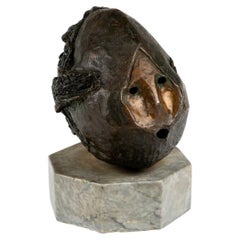 Patinated Bronze Pufferfish Sculpture, circa 1970s
