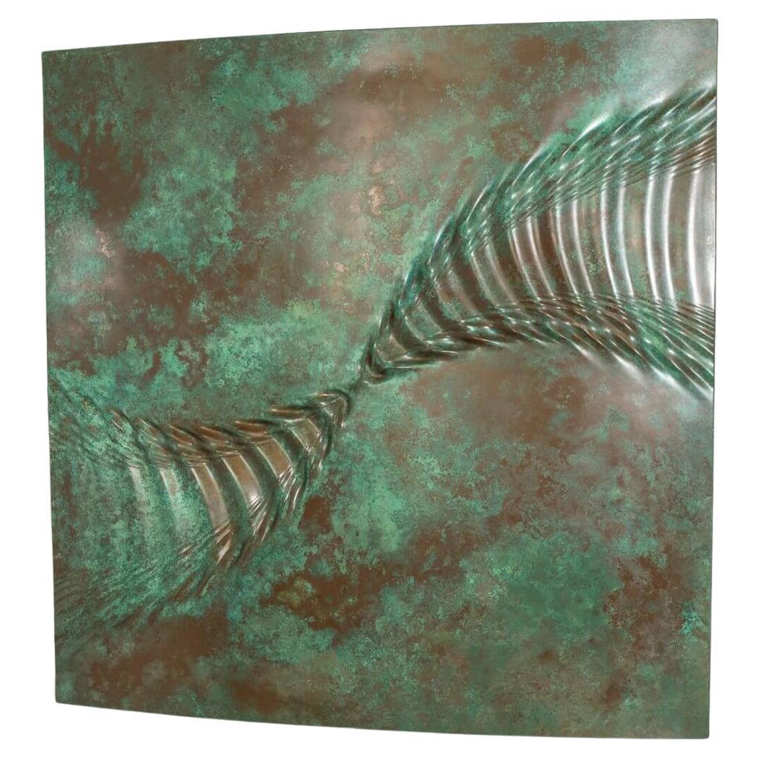 Patinated Bronze Resin Kelvinism Wall Mounted Sculpture by David Tragen