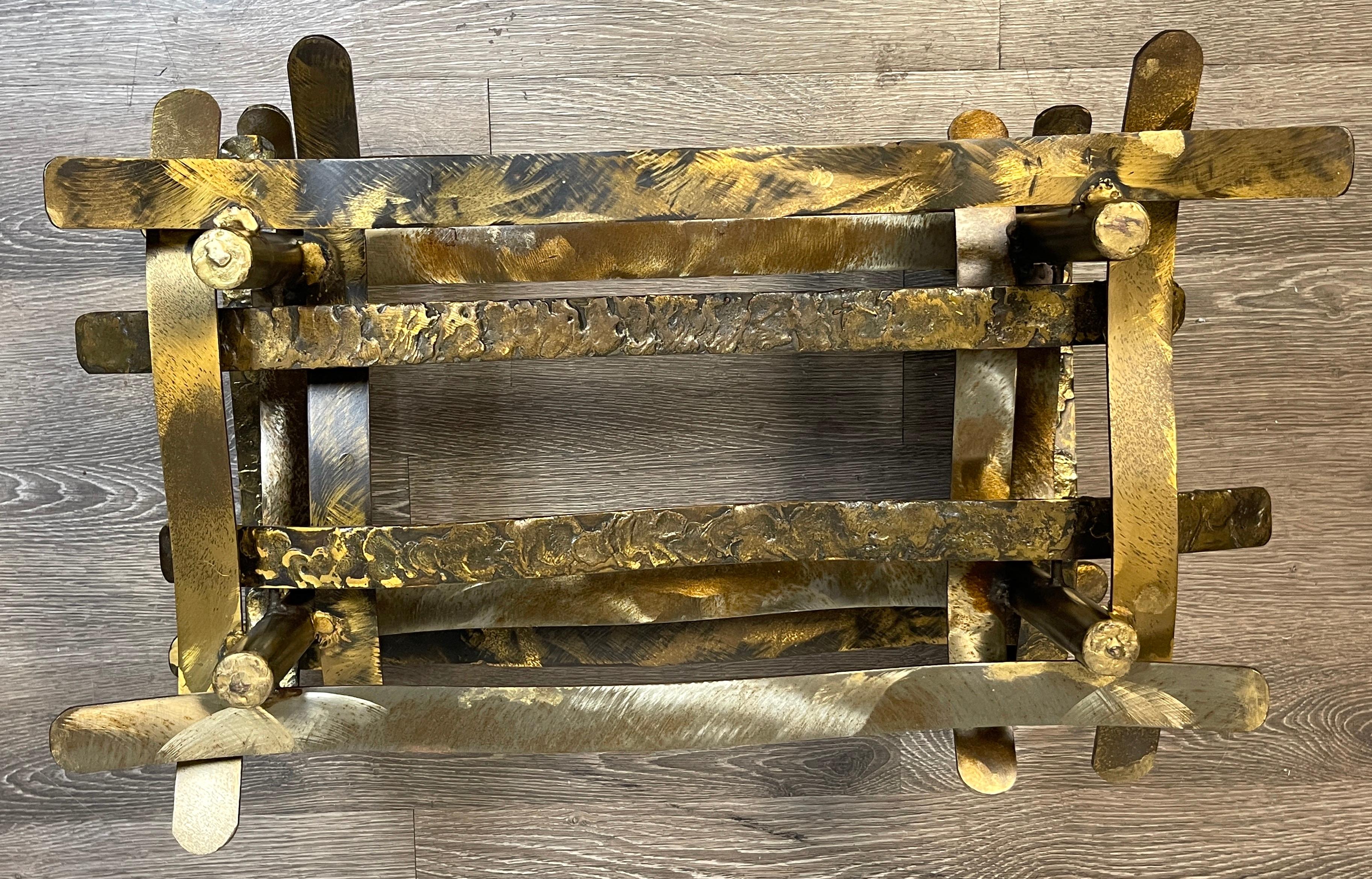 Patinated Bronze 'Ribbon' Coffee Table by Silas Seandel, 1978 For Sale 9