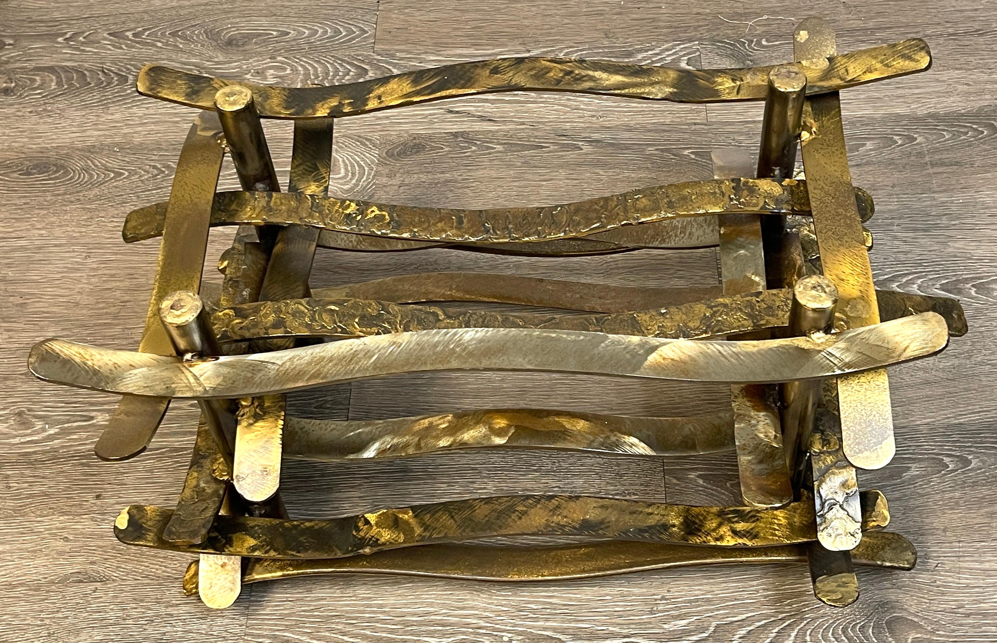 Patinated Bronze 'Ribbon' Coffee Table by Silas Seandel, 1978 For Sale 10