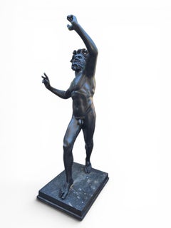 Patinated Bronze Roman Faun of Good Fortune after the Pompeii Original