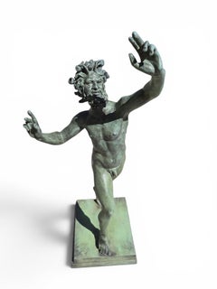 Patinated Bronze Roman Faun of Good Fortune after the Pompeii Original