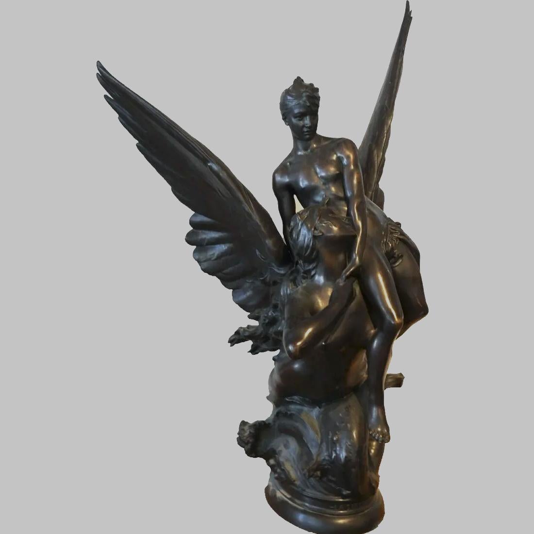 Denys-pierre Puech
French, 1854-1942

La Sirene

Signed ‘D.PUECH’; inscribed F. BARBEDIENNE, Fondeur 

Patinated Bronze circa 19th century
Foundry Cast: Ferdinand Barbedienne
37 1/2 in. x 27 in. x 16 in 


Notes: Puech conceived the idea