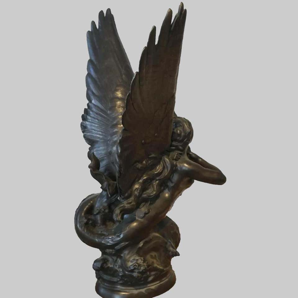 Patinated Bronze Sculpture by Denys-Pierre Puech, Signed 19th Century In Excellent Condition For Sale In New York, NY