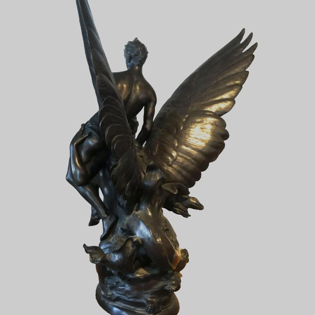 French Patinated Bronze Sculpture by Denys-Pierre Puech, Signed 19th Century For Sale