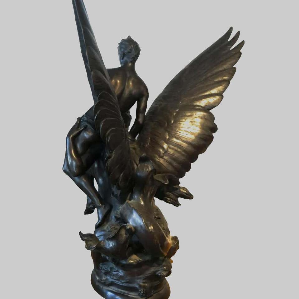 Patinated Bronze Sculpture by Denys-Pierre Puech, Signed 19th Century For Sale 1