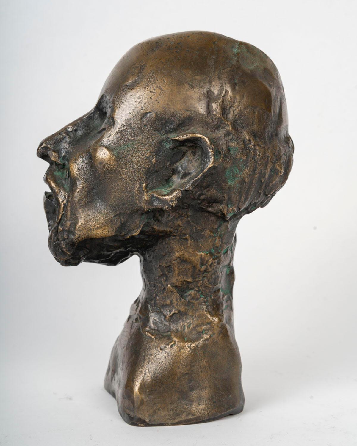 Art Nouveau Patinated Bronze Sculpture by Roulland, 20th Century. For Sale