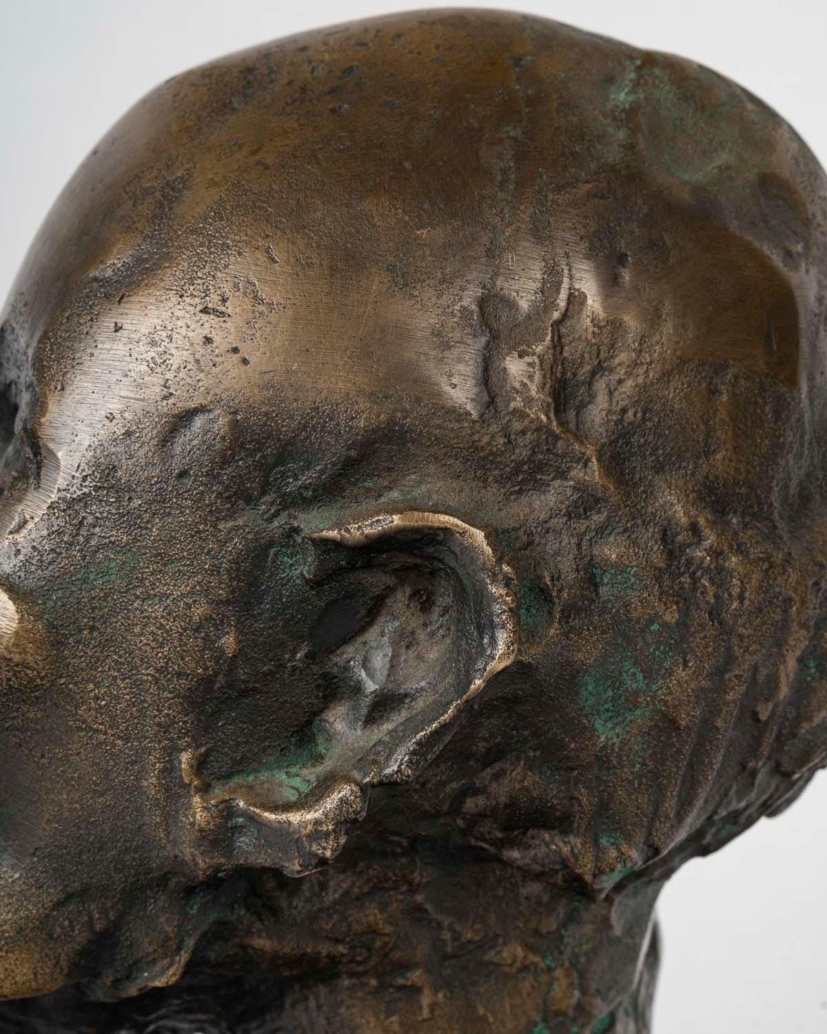 French Patinated Bronze Sculpture by Roulland, 20th Century. For Sale