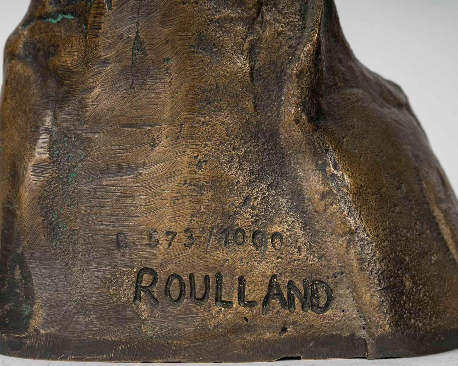 Patinated Bronze Sculpture by Roulland, 20th Century. For Sale 2