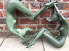 Sculpture en bronze patiné, vers 1970, Créateur à identifier