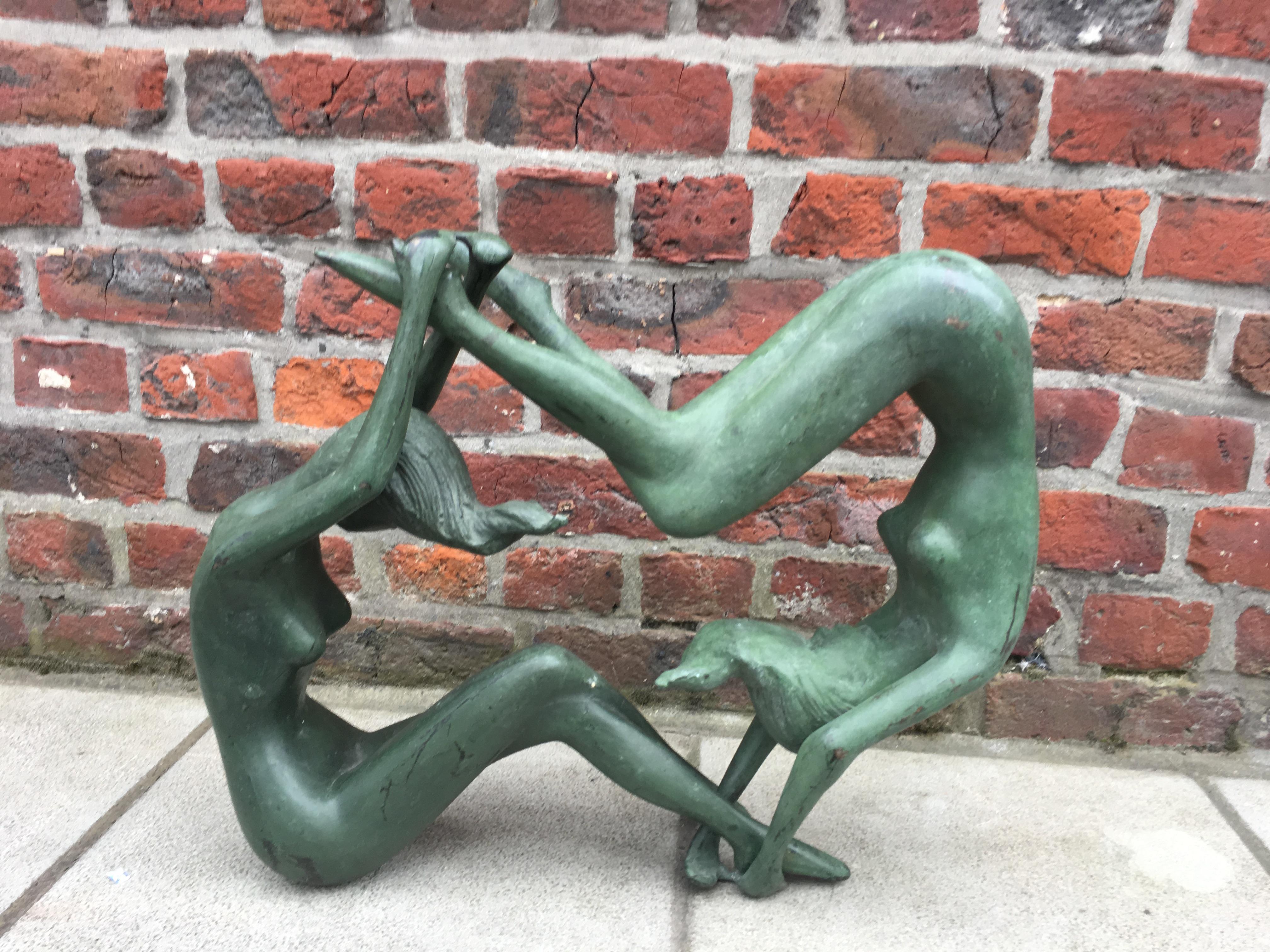 Patinated Bronze Sculpture, circa 1970, Creator to Identify For Sale 2
