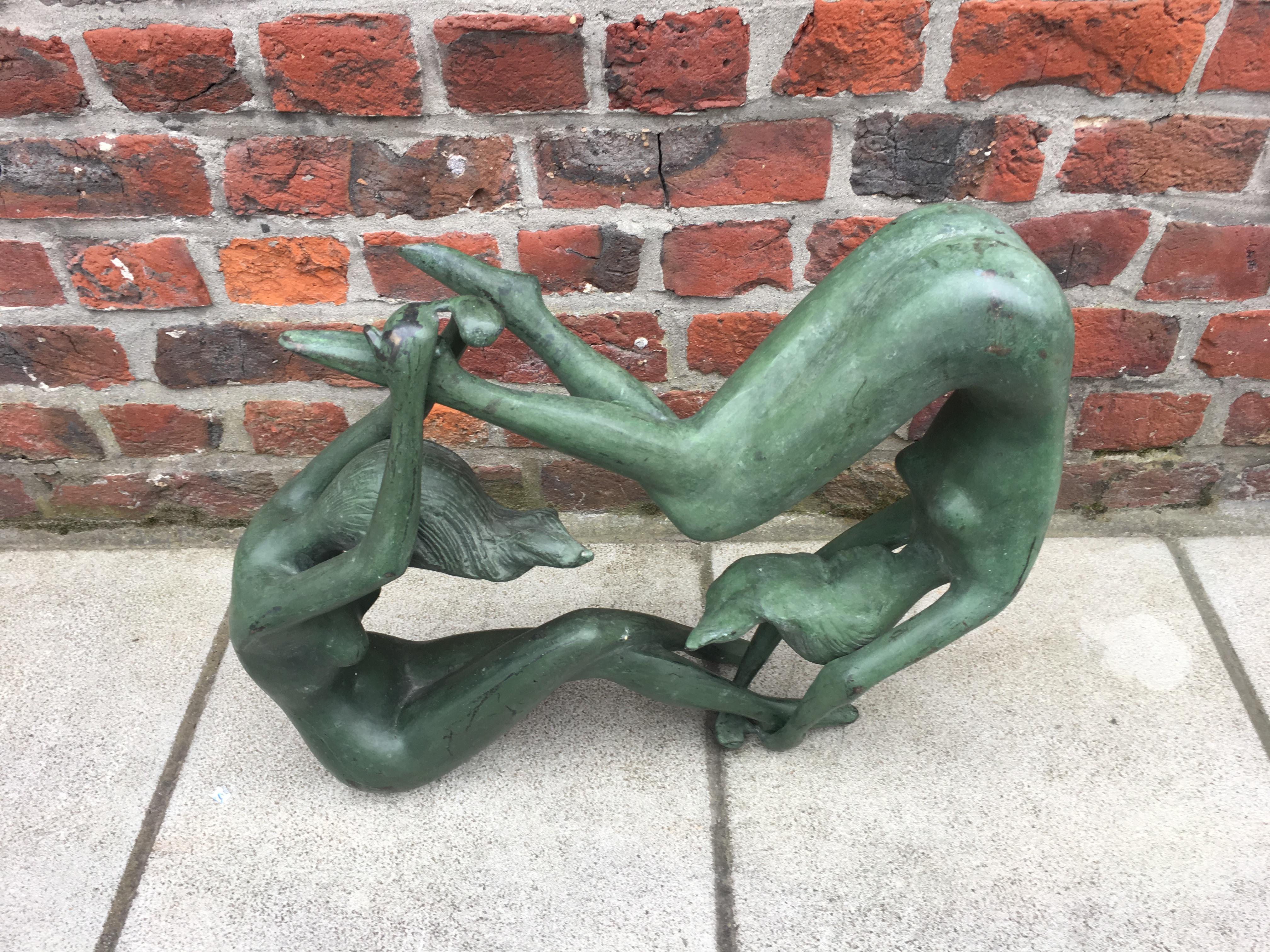 Patinated Bronze Sculpture, circa 1970, Creator to Identify For Sale 3