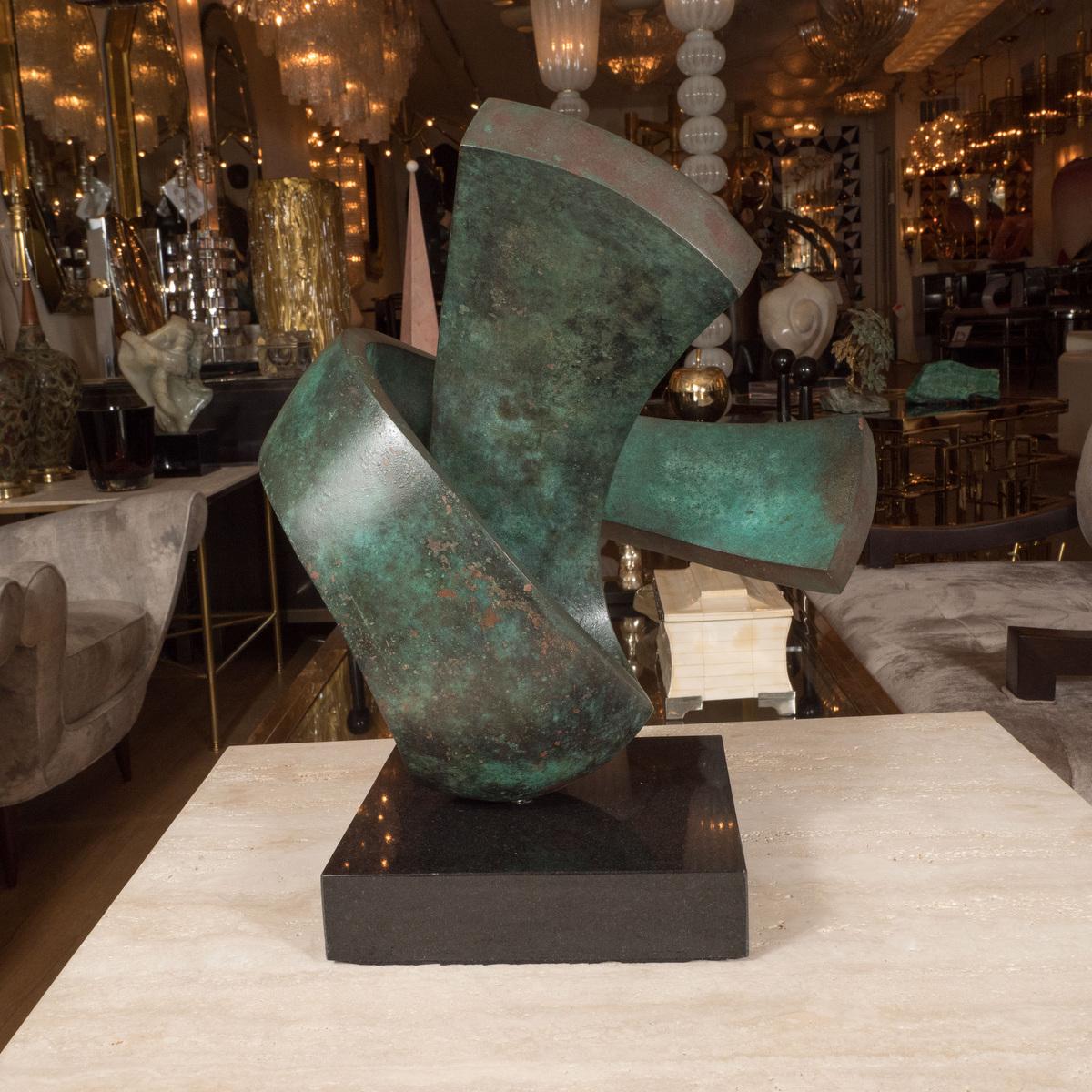 Italian Patinated Bronze Sculpture For Sale