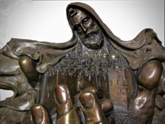 Patinated Bronze Sculpture "Jerusalem" by Delier