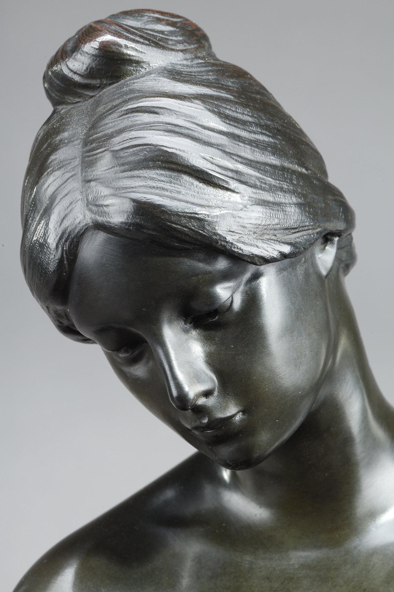 Patinated bronze sculpture, 