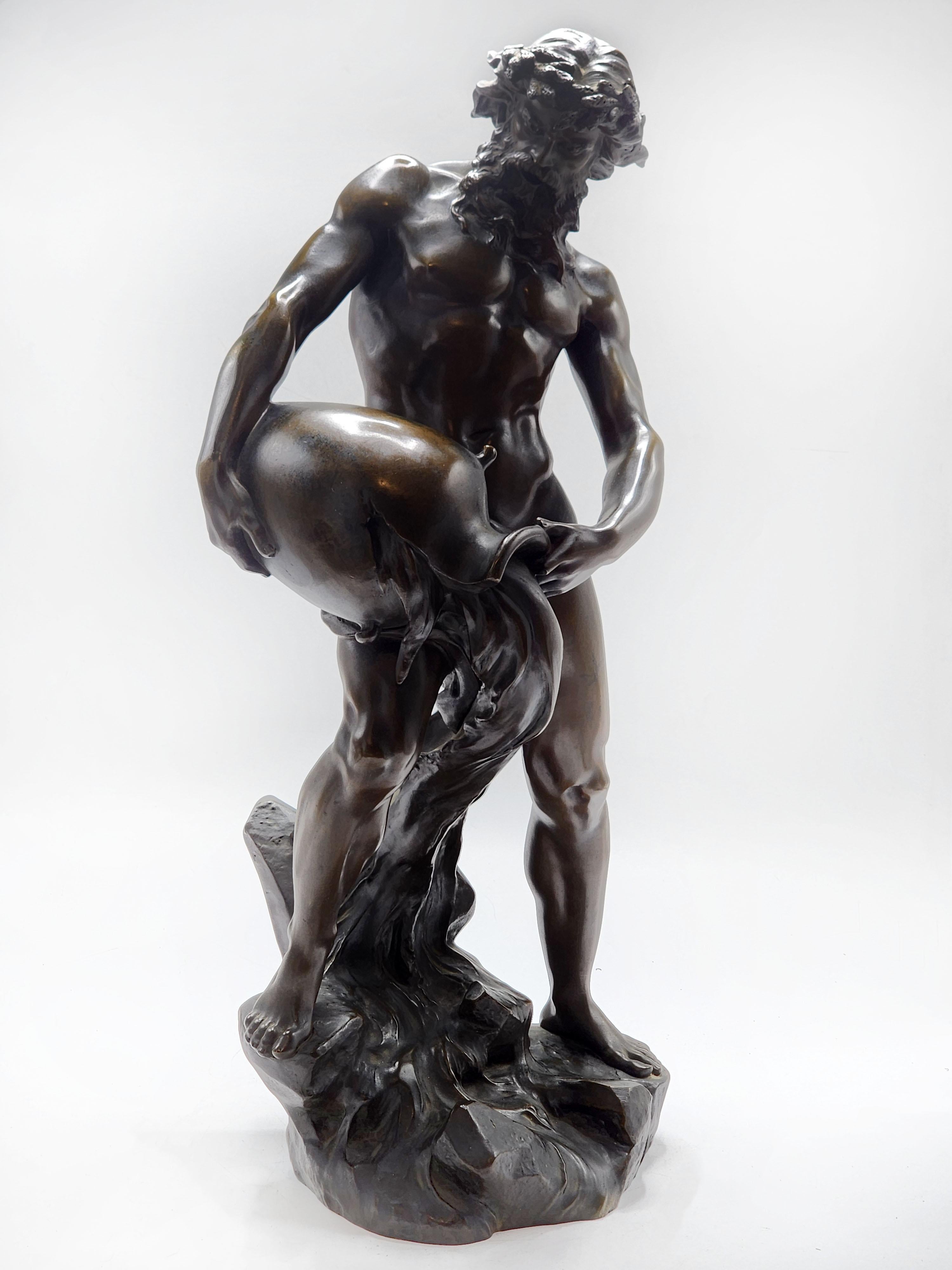 Escultura de bronce patinado 